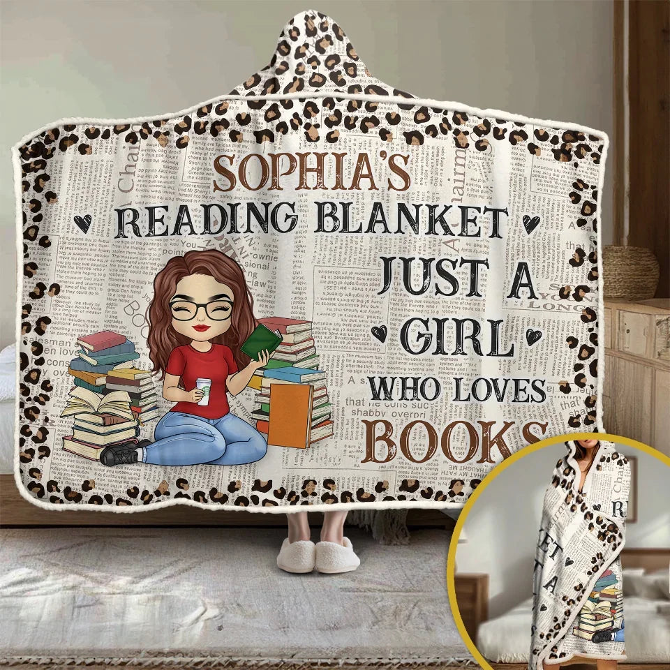 Lost In A Good Book - Personalized Custom Wearable Blanket Hoodie - Christmas Gift For Book Lovers