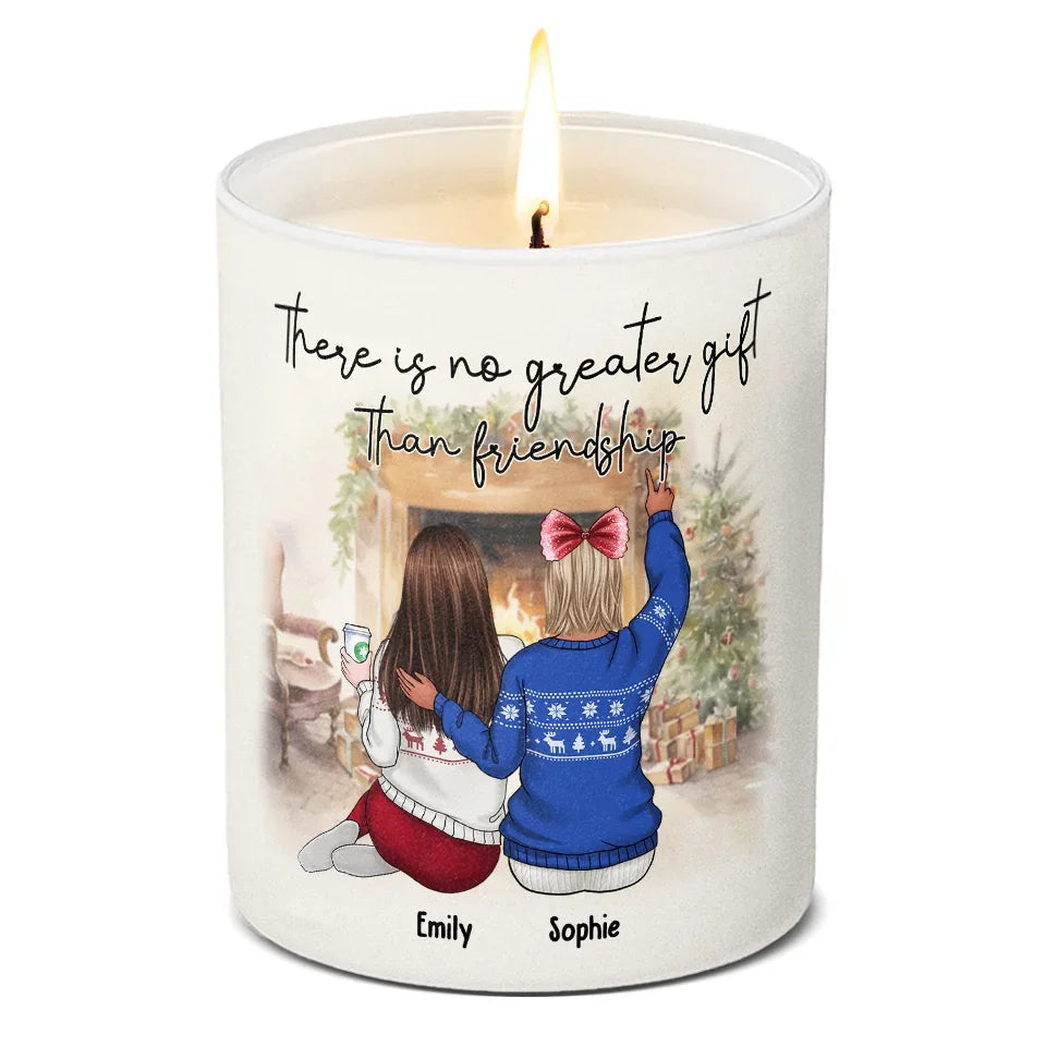 Love Can Span Any Distance Between Us - Bestie Personalized Custom Smokeless Scented Candle - Christmas Gift For Best Friends, BFF, Sisters