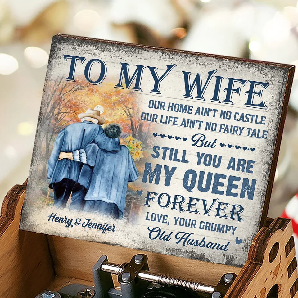 Love That Is True Never Grows Old - Couple Personalized Custom Music Box - Christmas Gift For Husband Wife, Anniversary