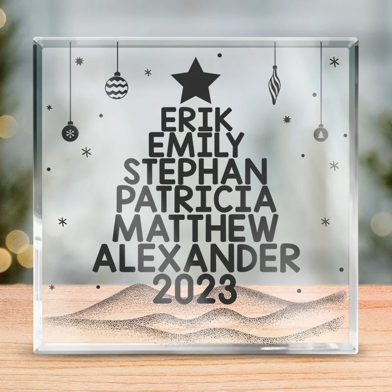 May Our Days Be Merry & Bright - Family Personalized Custom Square Shaped Acrylic Plaque - Christmas Gift For Family Members