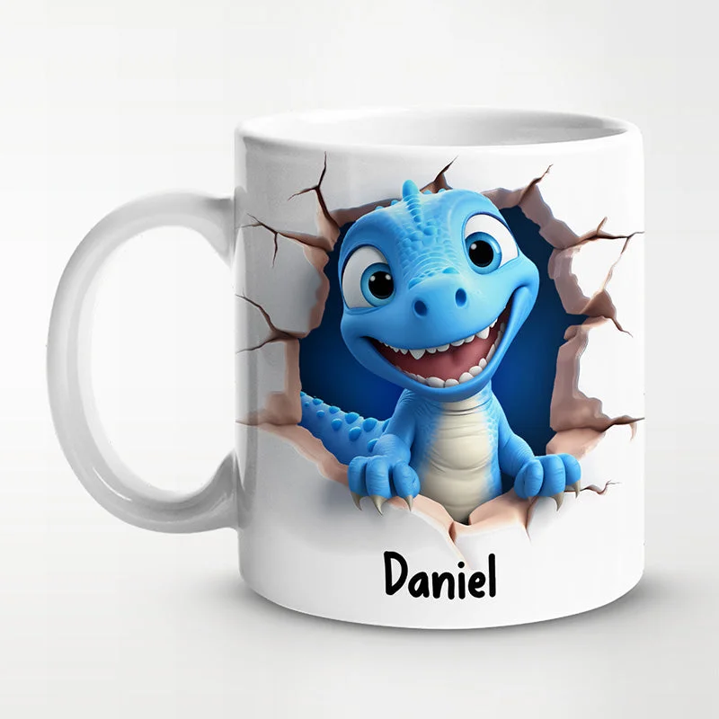 My Little Dino - Family Personalized Custom 3D Mug - Christmas Gift For Family Members