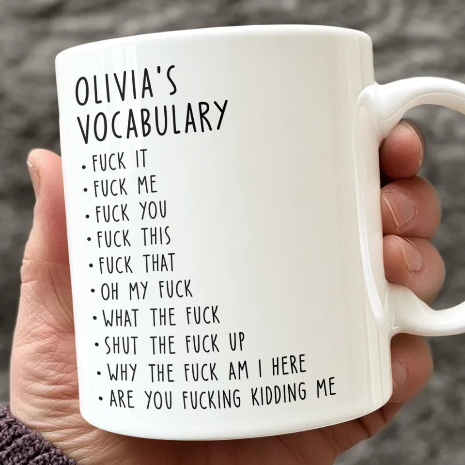 My Work Lexicon - Coworker Personalized Custom Mug - Gift For Coworkers, Work Friends, Colleagues