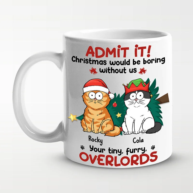 On Naughty List We Regret Nothing - Cat Personalized Custom Mug - Christmas Gift For Pet Owners, Pet Lovers