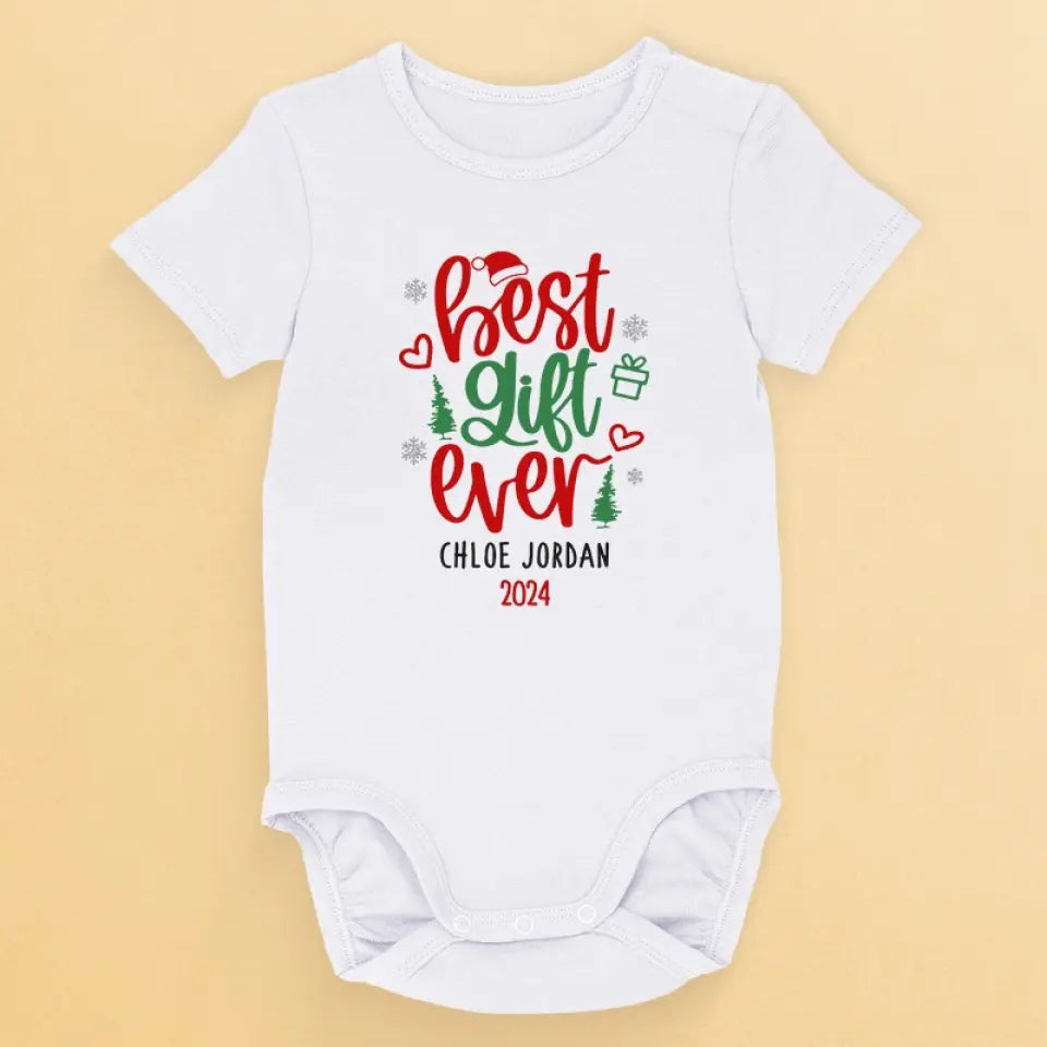 Our Favorite Gift Arrived Early This Year - Family Personalized Custom Baby Onesie - Christmas Gift For Baby Kids, Newborn Baby