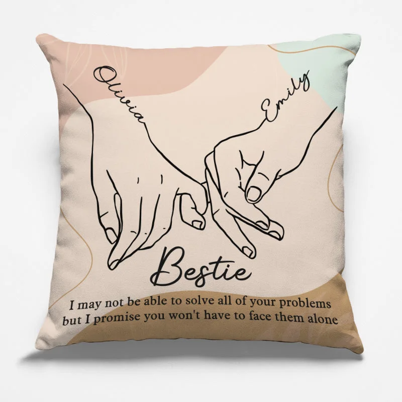 Our Friendship Is Endless - Bestie Personalized Custom Pillow - Christmas Gift For Best Friends, BFF, Sisters