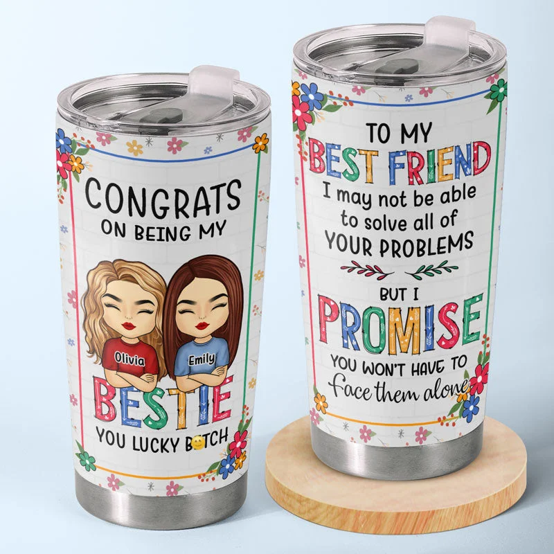 Our Laughs Are Limitless & Our Friendship Is Endless - Bestie Personalized Custom Tumbler - Christmas Gift For Best Friends, BFF, Sisters