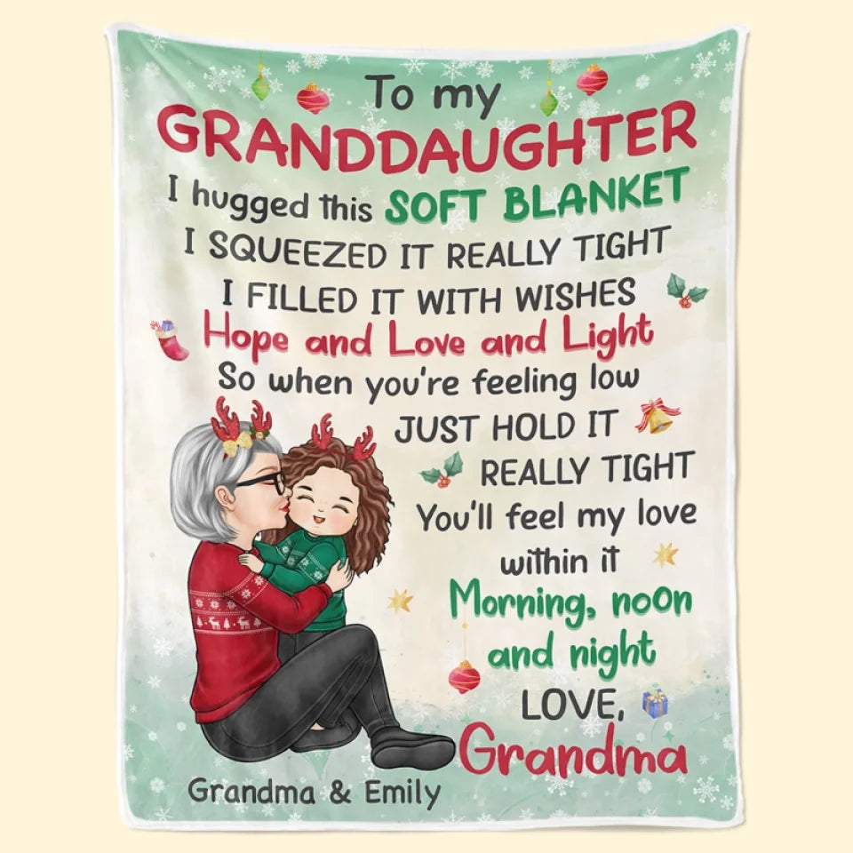 Our Laughter Is A Symphony, Composed By Generations - Family Personalized Custom Blanket - Christmas Gift For Grandma, Mom, Daughter, Son