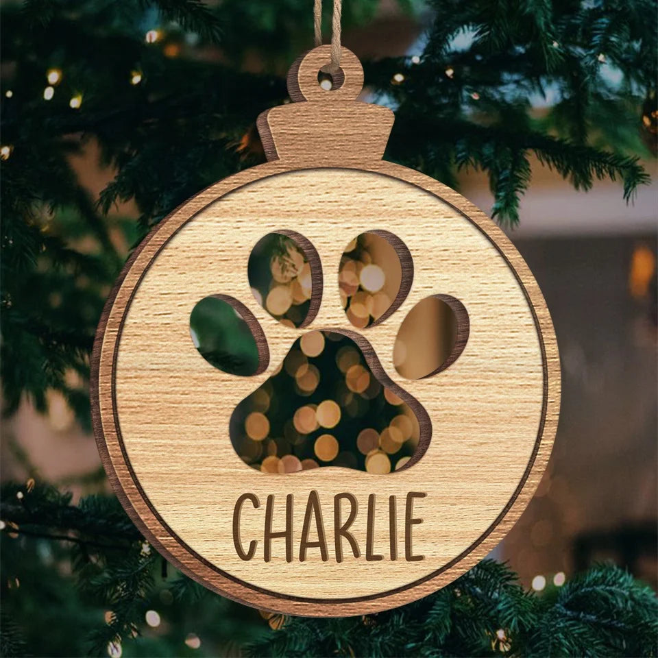 Paws And Joy Make The Perfect Christmas - Dog & Cat Personalized Custom Ornament - Wood Custom Shaped - Christmas Gift For Pet Owners, Pet Lovers