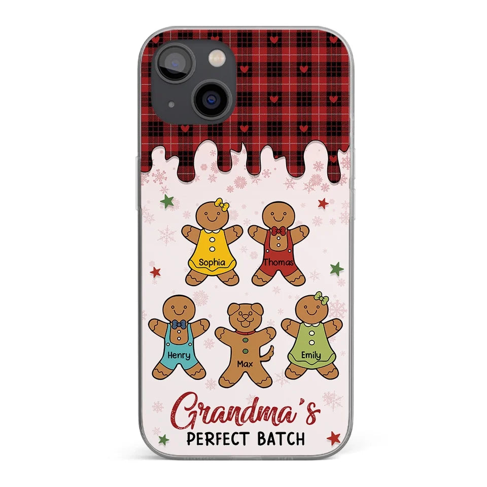 Personalize Her Phone With Memories That Make Her Smile - Family Personalized Custom Clear Phone Case - Christmas Gift For Grandma