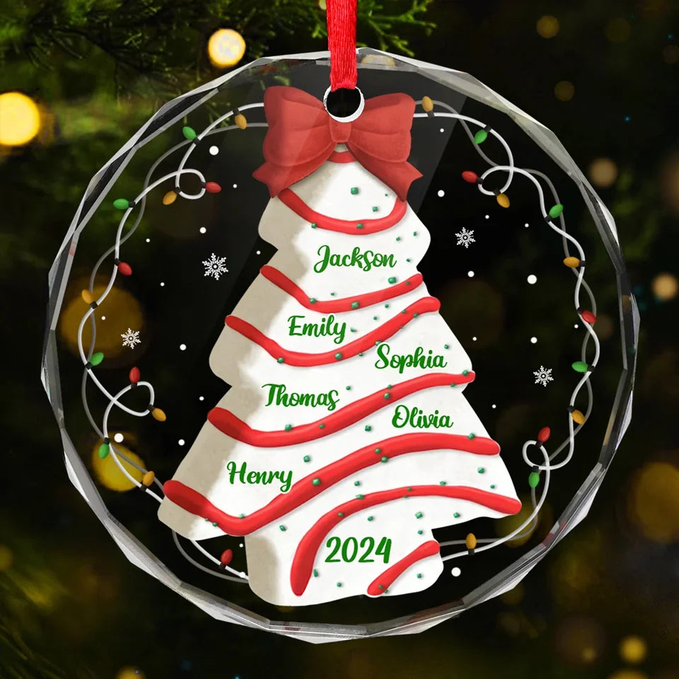 Roots That Bind Us Create A Stronger Family - Family Personalized Custom Circle Glass Ornament - Christmas Gift For Family Members