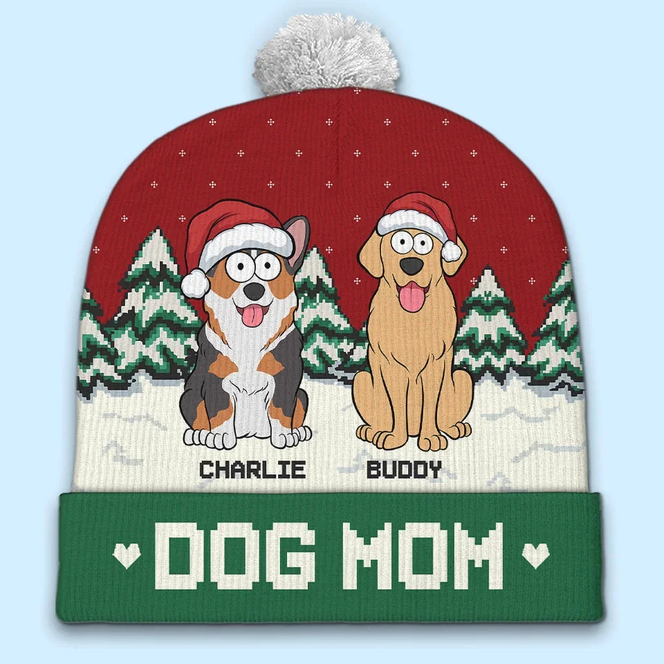 Santa Paws Is Coming To Town - Dog & Cat Personalized Custom Christmas Beanie Hat - Christmas Gift For Pet Owners, Pet Lovers