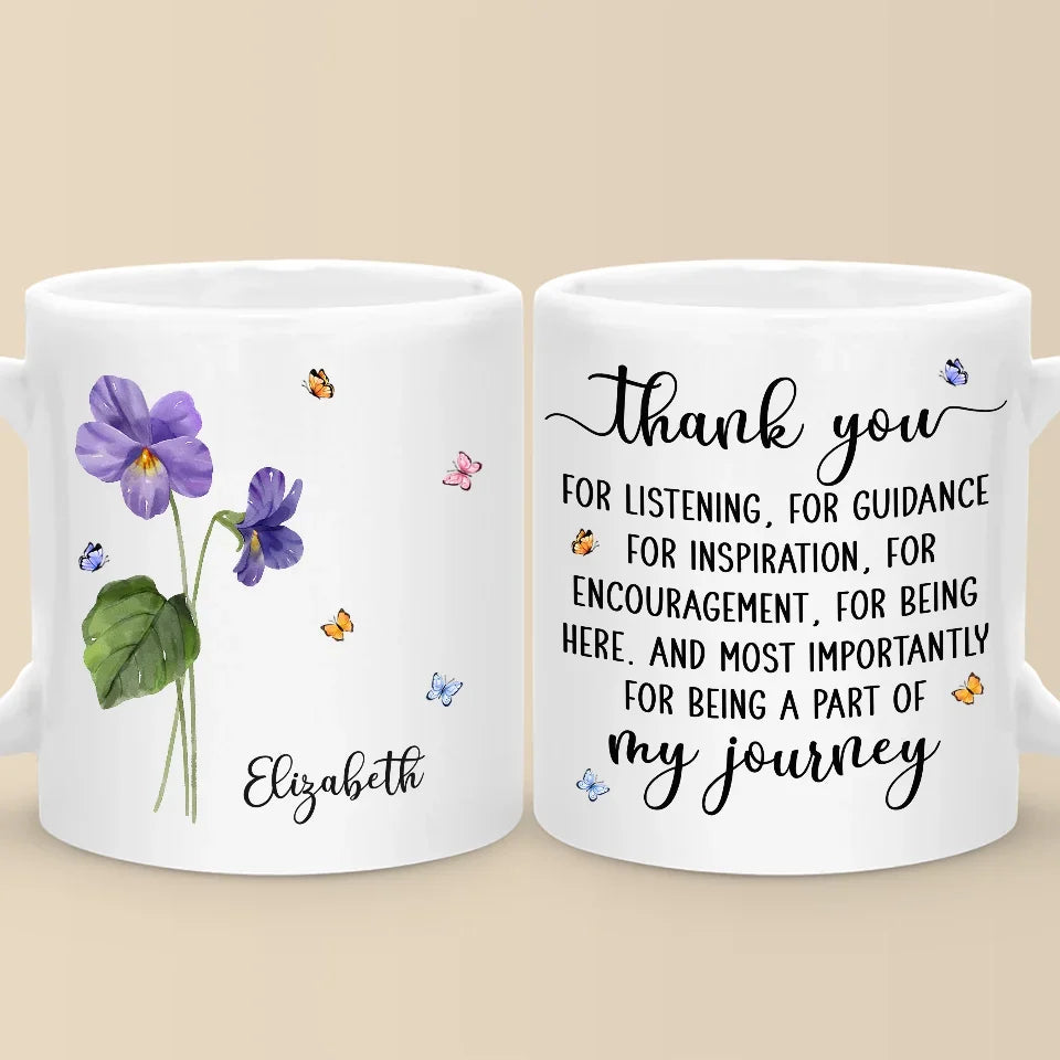 Thank You From The Bottom Of My Heart - Bestie Personalized Custom Mug - Christmas Gift For Best Friends, BFF, Sisters