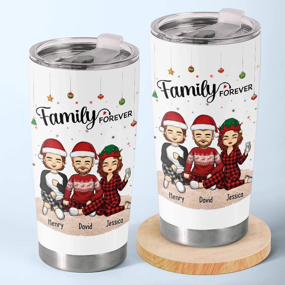 This Christmas Give The Gift Of Love And The Gift Of Joy - Family Personalized Custom Tumbler - Christmas Gift For Family Members, Siblings, Brothers, Sisters