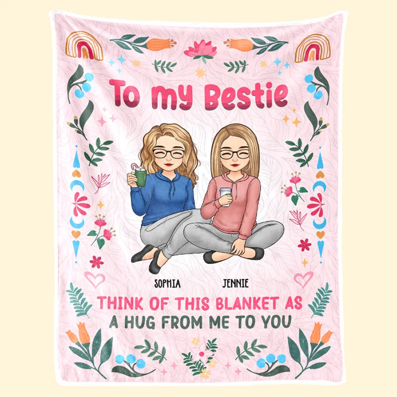 To My Beloved Sister - Bestie Personalized Custom Blanket - Christmas Gift For Best Friends, BFF, Sisters