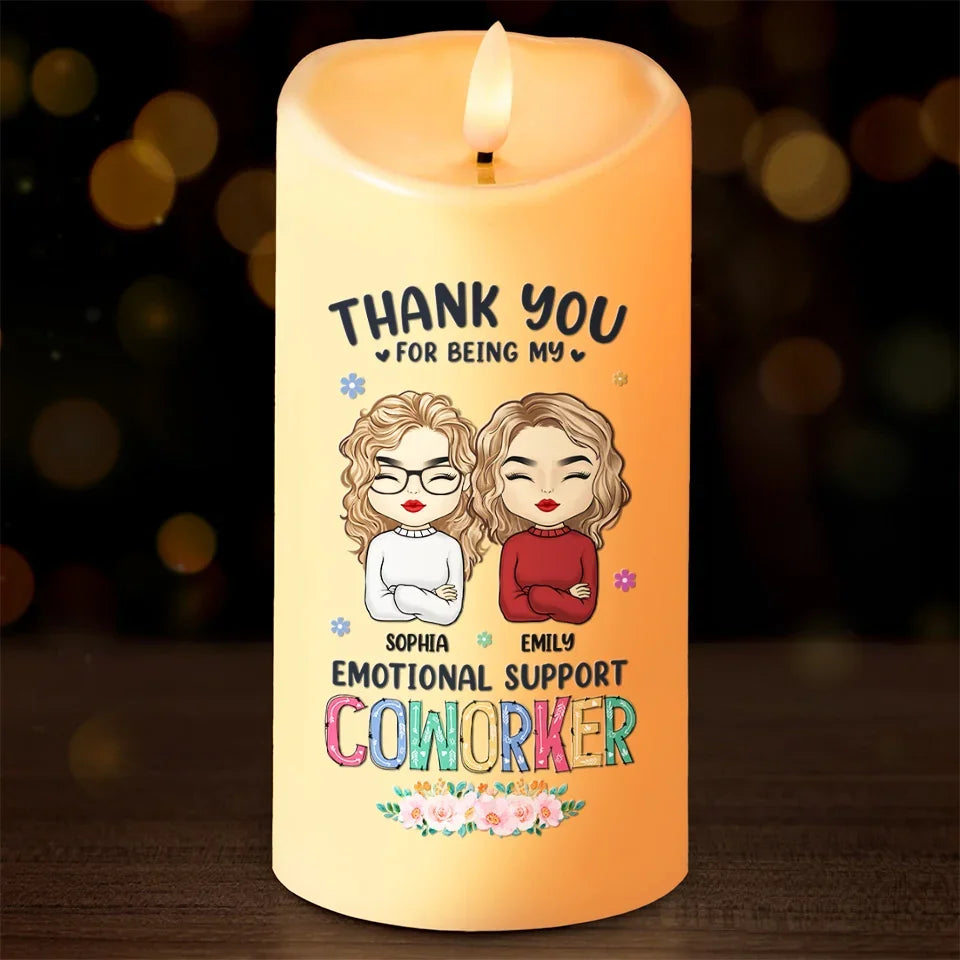 Together, We Achieve More - Bestie Personalized Custom LED Candle - Christmas Gift For Best Friends, BFF, Sisters, Coworkers