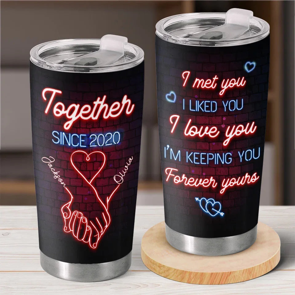 Together, We've Created Our Forever - Couple Personalized Custom Tumbler - Christmas Gift For Husband Wife, Anniversary