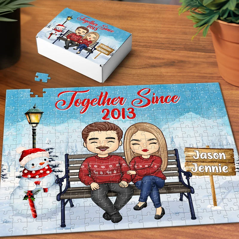 We Belong Together - Couple Personalized Custom Jigsaw Puzzle - Christmas Gift For Husband Wife, Anniversary