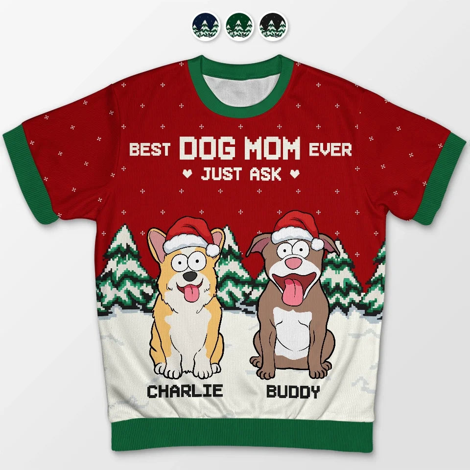 We Woof You A Hairy Christmas - Dog & Cat Personalized Custom All Over Print Adult Short Sleeve Sweater - Christmas Gift For Pet Owners, Pet Lovers