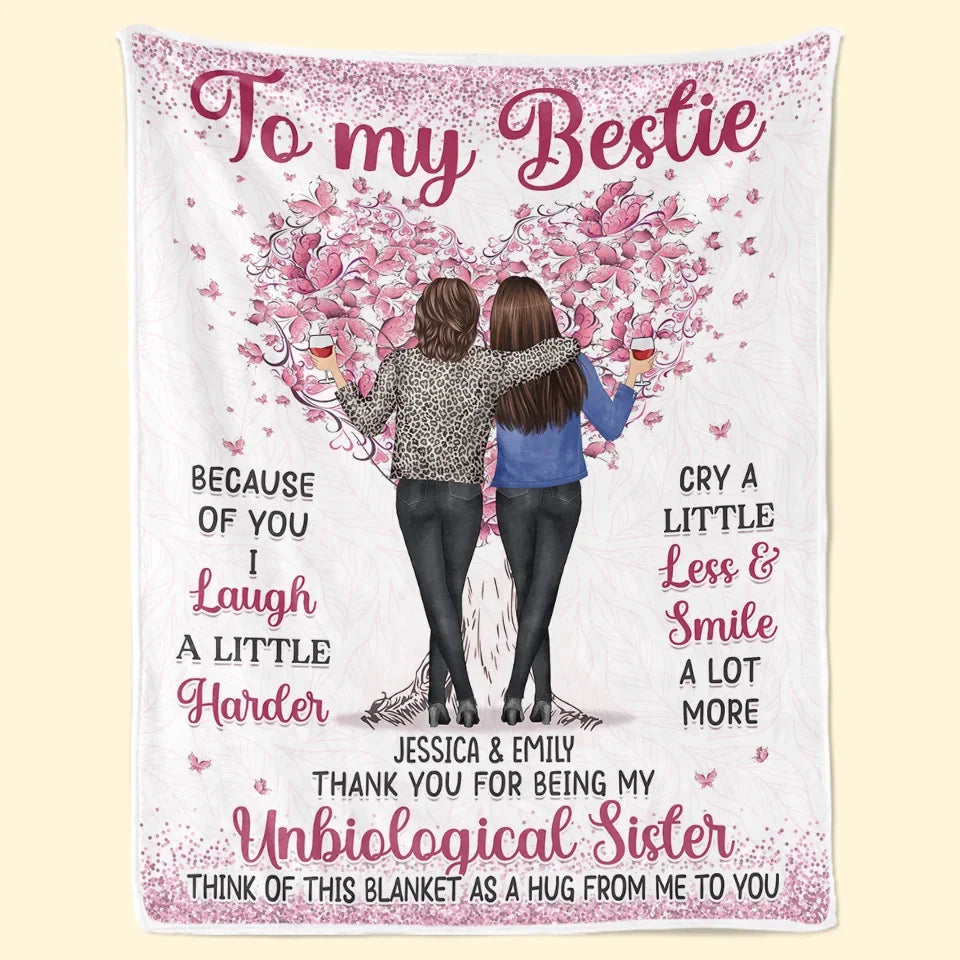 Your Vibe Attracts Your Tribe - Bestie Personalized Custom Blanket - Gift For Best Friends, BFF, Sisters